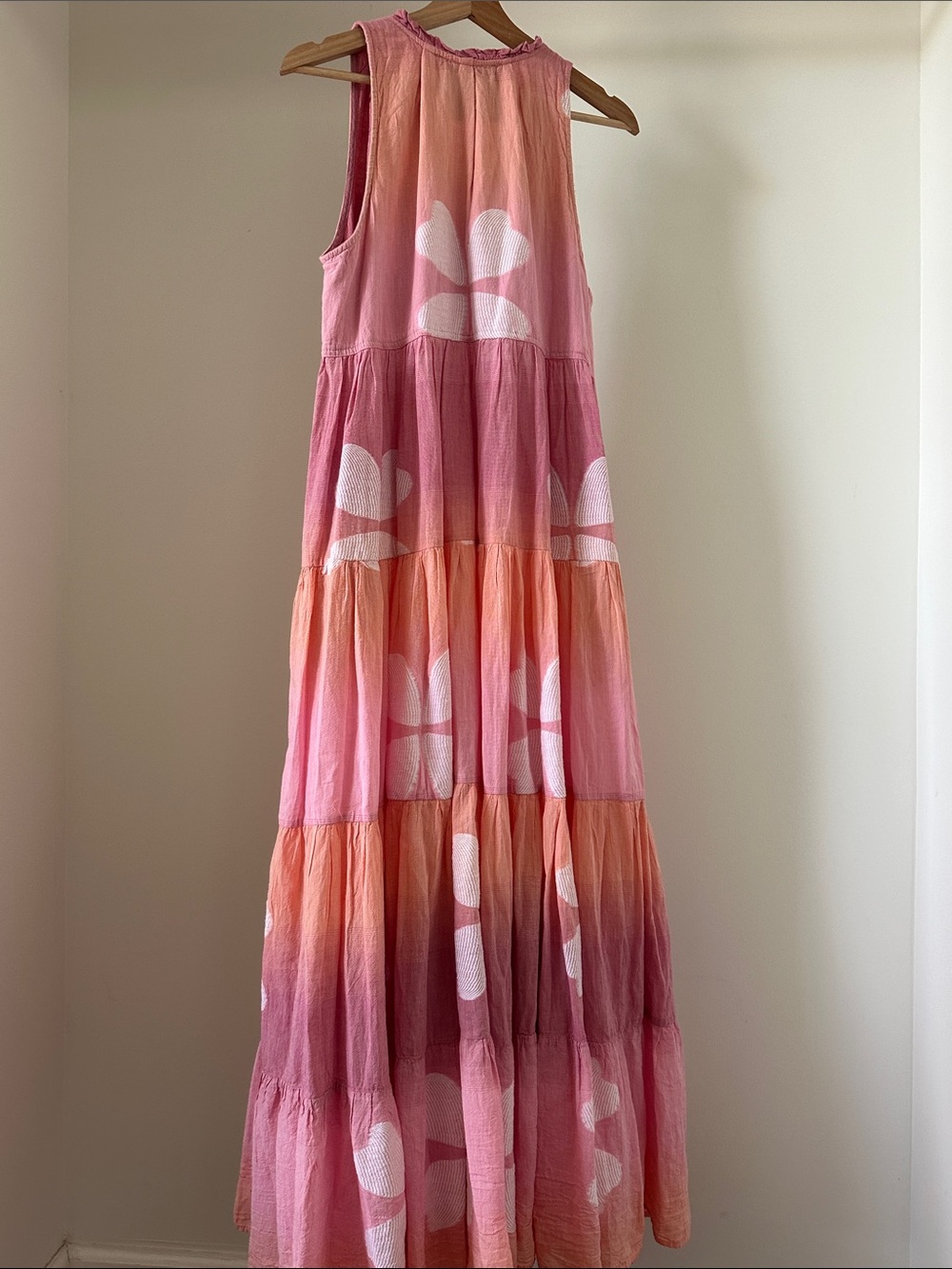 Pearl and Caviar Floral Jacquard Tiered Maxi Dress S/M - Picture 9 of 12